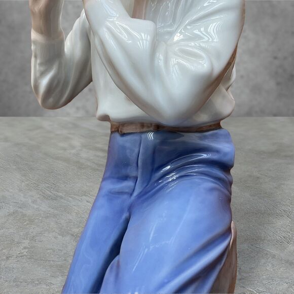 Bing & Grondahl Copenhagen Boy Playing Flute Porcelain Figurine Denmark 1897 EJ - Picture 5 of 10